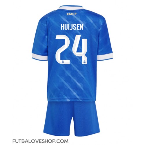 Dres Real Madrid Dean Huijsen #24 Tretina pre deti 2025-26 Krátky Rukáv (+ trenírky)
